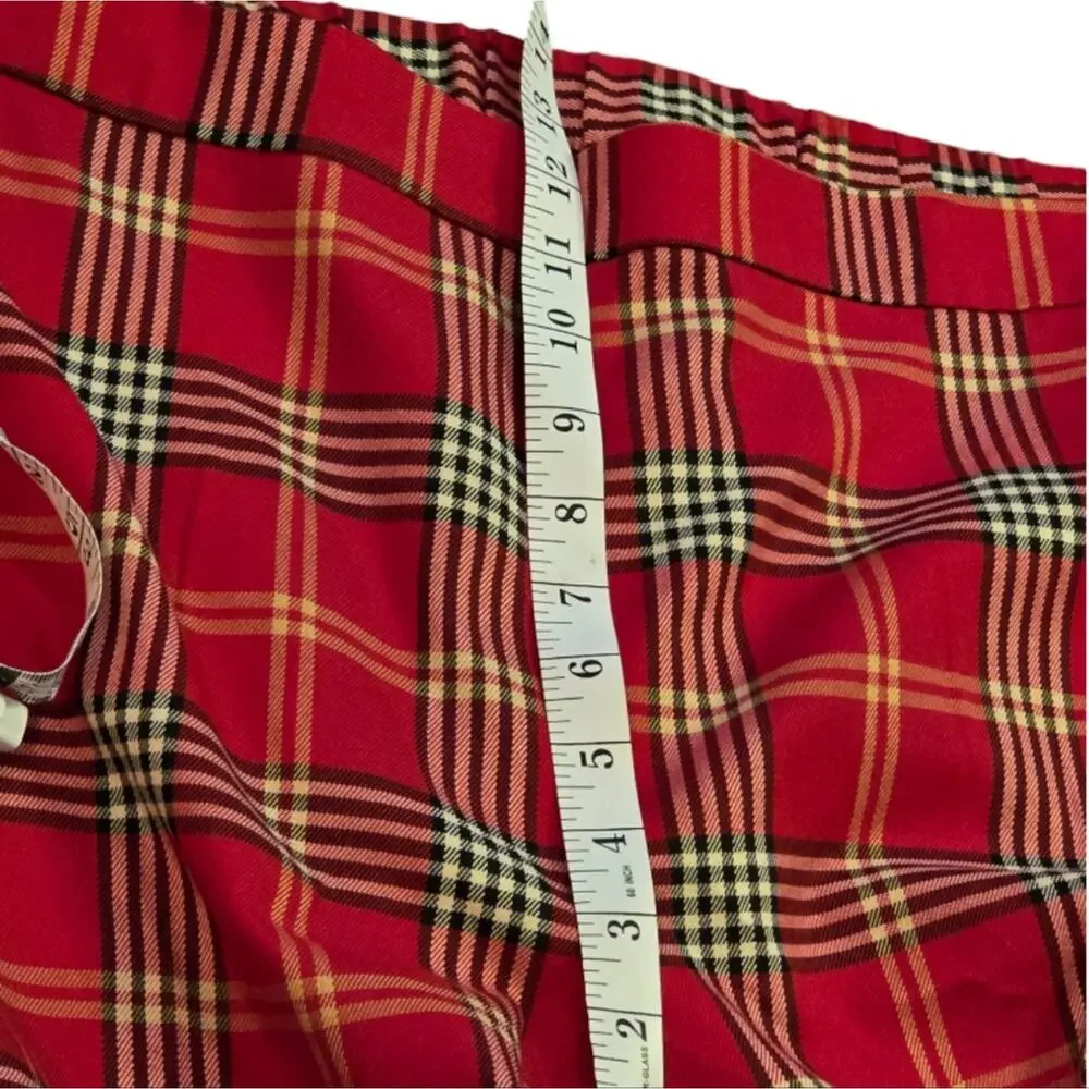 Chaus Red and White Plaid Pull On Straight Leg Pants Plus Size XXL NEW - Picture 7 of 14